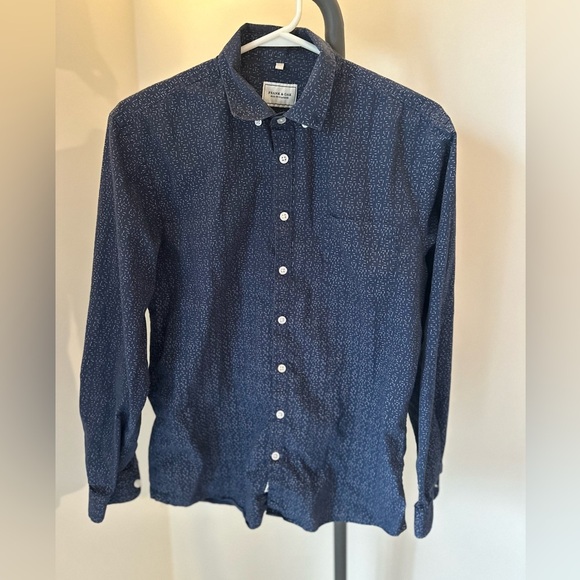 Frank & Oak Blue Casual Button Down Shirt - Picture 7 of 12